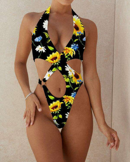 Chic Textured Cutout One-Piece Swimsuit for Women