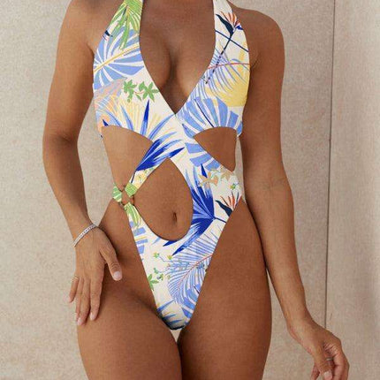 Chic Textured Cutout One-Piece Swimsuit for Women