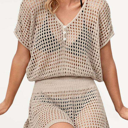 Chic Lace Knit Mini Summer Dress for Women