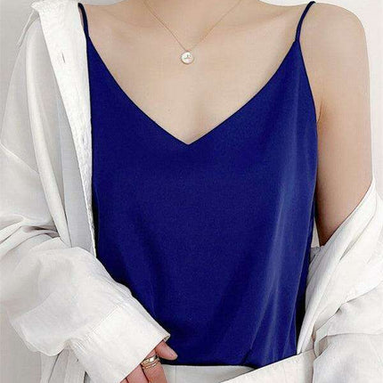 Elegant Cream Satin Camisole Top