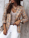 Jakoto | Women's Plaid Cotton and Linen Double Breasted Blazer with Relaxed Dropped Shoulder Sleeves