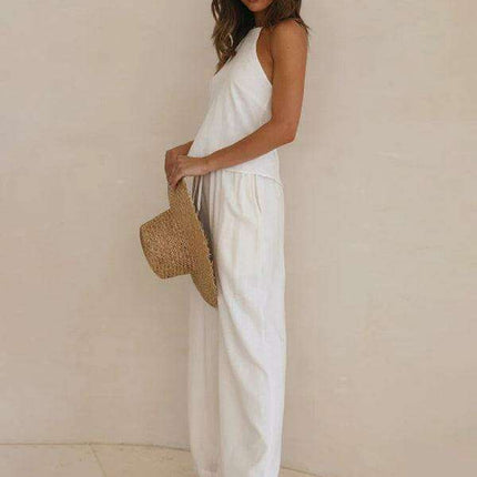 Chic Solid Color Women's Wide Leg Trousers for Effortless Elegance