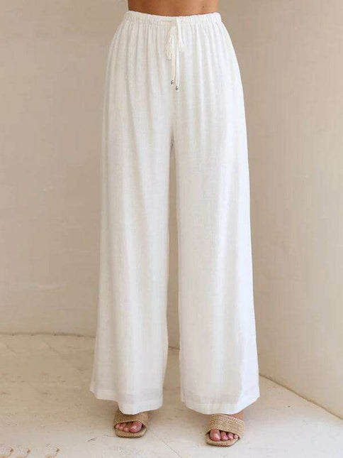 Chic Solid Color Women's Wide Leg Trousers for Effortless Elegance