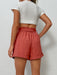 Summer Chic Tie-Waist Knit Shorts with Pockets - Women's Must-Have