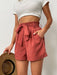 Summer Chic Tie-Waist Knit Shorts with Pockets - Women's Must-Have