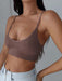Chic Solid Color Suspender Tube Top with Chest Pad - Women's Stylish Apparel