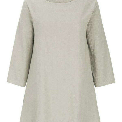 Chic Retro Print Asymmetrical Hem Blouse for Women