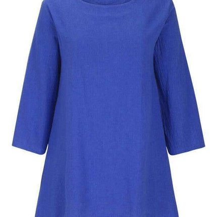 Chic Retro Print Asymmetrical Hem Blouse for Women