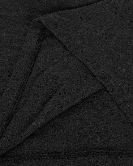 Chic Retro Print Asymmetrical Hem Blouse for Women