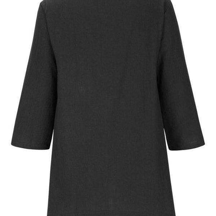 Chic Retro Print Asymmetrical Hem Blouse for Women