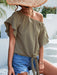 Chic Off-The-Shoulder Top with Waist Tie - Stylish Spring-Summer Blouse