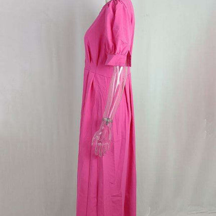 Chic Single-Breasted Midi Dress with Trendy Slit Detail - Essential Women's Fashion Piece