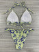 Strappy Split Printed Bikini Set for Stylish Swimwear