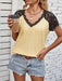 Lace Trim V-Neck Sleeveless Knit Top for Women