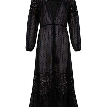 Bohemian Lace Sun Protection Sheer Blouse