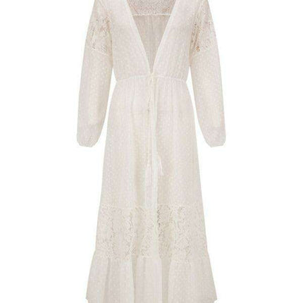 Bohemian Lace Sun Protection Sheer Blouse