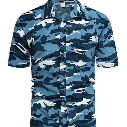 Coastal Escape | Men's Vibrant Print Short-Sleeve Shirt