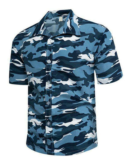 Coastal Escape | Men's Vibrant Print Short-Sleeve Shirt