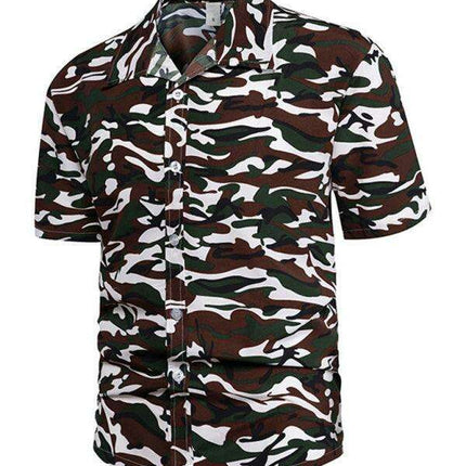 Coastal Escape | Men's Vibrant Print Short-Sleeve Shirt