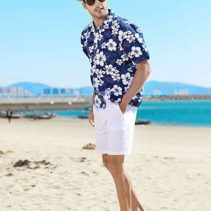 Coastal Escape | Men's Vibrant Print Short-Sleeve Shirt