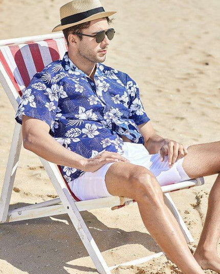 Coastal Escape | Men's Vibrant Print Short-Sleeve Shirt