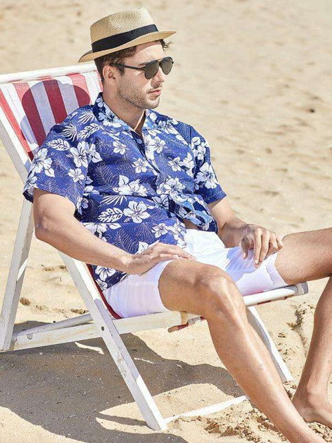 Coastal Escape | Men's Vibrant Print Short-Sleeve Shirt