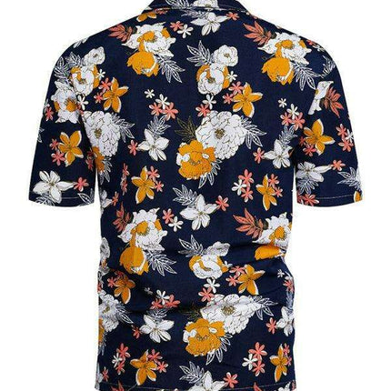 Coastal Escape | Men's Vibrant Print Short-Sleeve Shirt