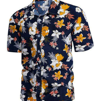 Coastal Escape | Men's Vibrant Print Short-Sleeve Shirt