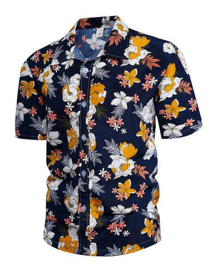 Coastal Escape | Men's Vibrant Print Short-Sleeve Shirt