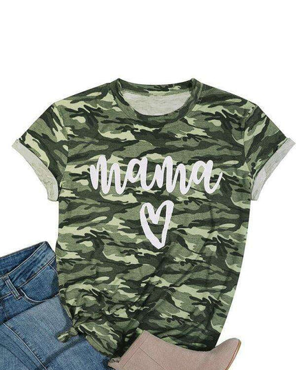 Camo Mama Statement Pullover - Stylish Women's Tee