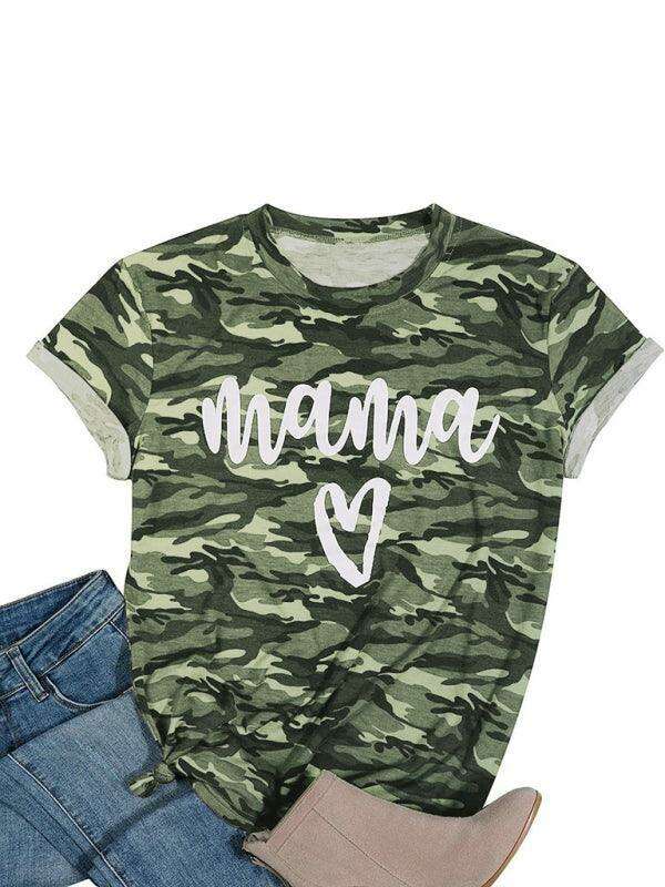 Camo Mama Statement Pullover - Stylish Women's Tee