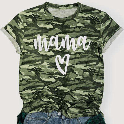 Camo Mama Statement Pullover - Stylish Women's Tee