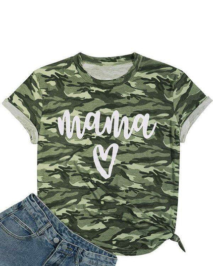 Camo Mama Statement Pullover - Stylish Women's Tee