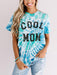 Monogram Mother's Day Tie Dye Women's Short Sleeve T-Shirt
