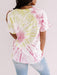 Mother's Day Monogram Print Tie Dye Women's Short Sleeve T-Shirt
