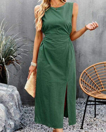 Elegant Sleeveless Midi Dress: Effortless Summer Style for Every Occasion