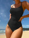 Stylish One-Piece Swimsuit with Built-in Support: Women's Elegant Swimwear