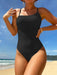Chic Swimwear: Stylish One-Piece Swimsuit with Chest Pad for Women
