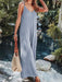 Sophisticated Ribbed Open Back Jumpsuit - Women's Casual Elegance