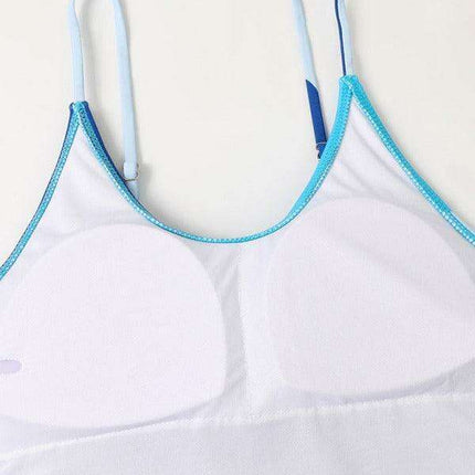 Vibrant Multicolor Drawstring One-Piece Swimsuit