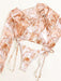 Jakoto | Women's Polka Dot Print Three Piece Bikini Set with Long-Sleeve Rashguard