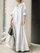 Elegant Solid Color Shirt Dress with Chic Balloon Sleeves for Women