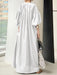 Elegant Solid Color Shirt Dress with Chic Balloon Sleeves for Women