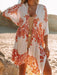 Tropical Blossom Sarong - Women's Sheer Floral Beach Wrap