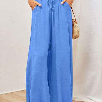 Elegant Silhouette Wide-Leg Pants - Luxurious Comfort