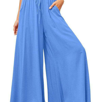 Elegant Silhouette Wide-Leg Pants - Luxurious Comfort