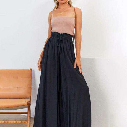 Elegant Silhouette Wide-Leg Pants - Luxurious Comfort