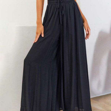 Elegant Silhouette Wide-Leg Pants - Luxurious Comfort