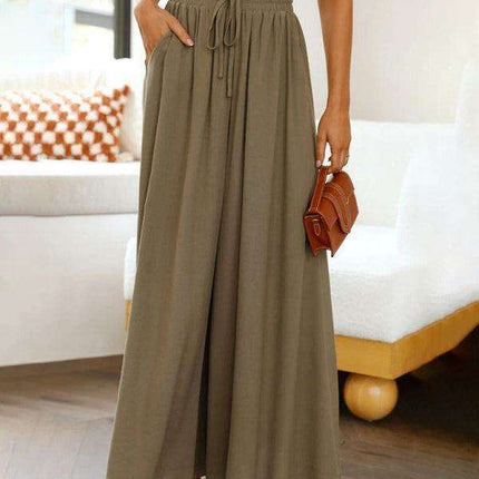 Elegant Silhouette Wide-Leg Pants - Luxurious Comfort