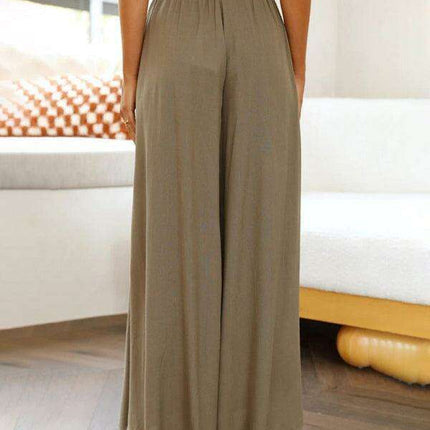 Elegant Silhouette Wide-Leg Pants - Luxurious Comfort